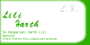 lili harth business card